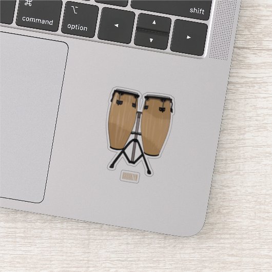 ボンゴドラムカートゥーンイラストレーション シール (詳細)