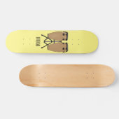 ボンゴドラムカートゥーンイラストレーション スケートボード (横)