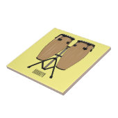 ボンゴドラムカートゥーンイラストレーション タイル (側面)