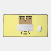 ボンゴドラムカートゥーンイラストレーション デスクマット (キーボード&マウス)