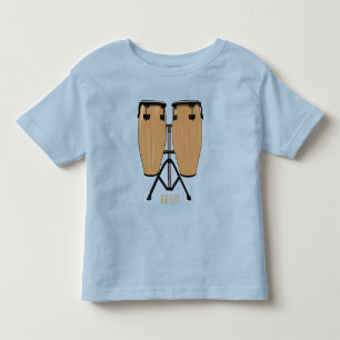 ボンゴドラムカートゥーンイラストレーション トドラーTシャツ