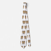 ボンゴドラムカートゥーンイラストレーション ネクタイ (正面)