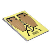 ボンゴドラムカートゥーンイラストレーション ノートブック (右側)