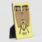 ボンゴドラムカートゥーンイラストレーション フォトプラーク (側面)