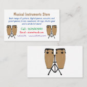 ボンゴドラムカートゥーンイラストレーション 名刺 (正面/裏面)