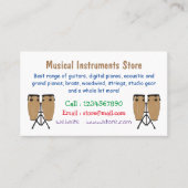 ボンゴドラムカートゥーンイラストレーション 名刺 (正面)