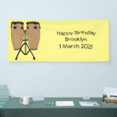 ボンゴドラムカートゥーンイラストレーション 横断幕 (トレードショー)