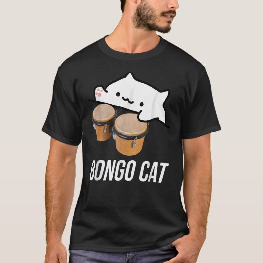ボンゴ猫ミームtシャツかわいいボンゴ猫 tシャツ (正面)