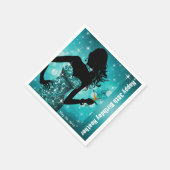 ボンシェルきらきら光るスパークル誕生日パーティー | ティール スタンダードカクテルナプキン (角)