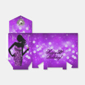 ボンシェルきらきら光るスパークル誕生日パーティー |紫 フェイバーボックス (折り畳みなし)