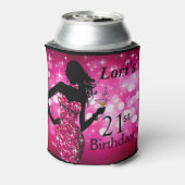 ボンシェルグリッターきらきら光るスパークル誕生日 |明るい赤紫色 缶クーラー (缶裏面)