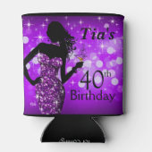 ボンシェルグリッターきらきら光るスパークル誕生日 |紫 缶クーラー (裏面)