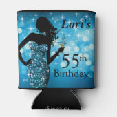 ボンシェルグリッターきらきら光るスパークル誕生日 |青 缶クーラー (裏面)