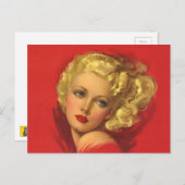 ボンシェル悪い女の子のレトロピンアップ ポストカード (正面/裏面)