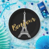 ボンジュエレガントールエッフェルタワー ペーパープレート (パーティー)