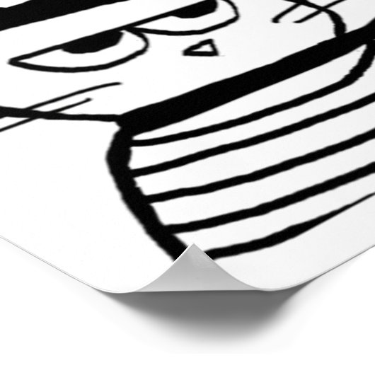 ボンジュフランスのールおもしろい猫 ポスター (角)