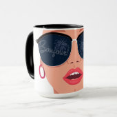 ボンジュールのまわりにすべて マグカップ (正面左)