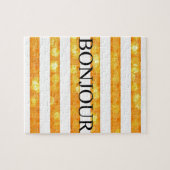 ボンジュールオレンジストライプ《写真》ぼけ味 ジグソーパズル (横)