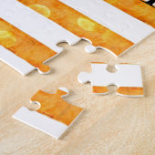 ボンジュールオレンジストライプ《写真》ぼけ味 ジグソーパズル (側面)