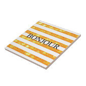 ボンジュールオレンジストライプ《写真》ぼけ味 タイル (側面)