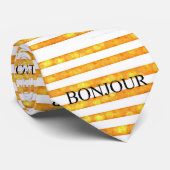 ボンジュールオレンジストライプ《写真》ぼけ味 ネクタイ (ロール)