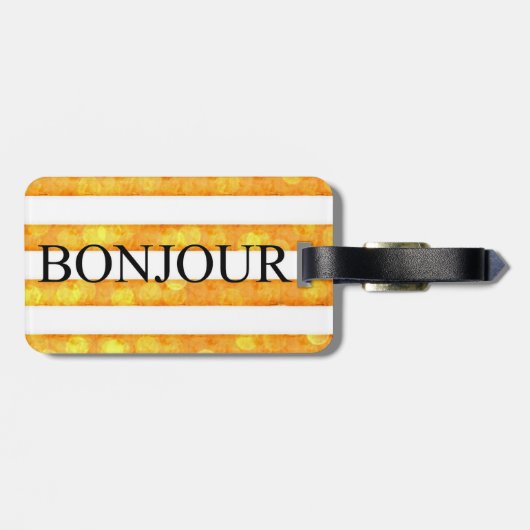 ボンジュールオレンジストライプ《写真》ぼけ味 ラゲッジタグ (裏面横)