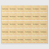 ボンジュールオレンジストライプ《写真》ぼけ味 ラッピングペーパー (フラット)