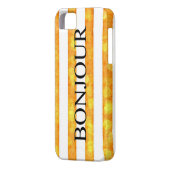 ボンジュールオレンジストライプ《写真》ぼけ味 Case-Mate iPhoneケース (裏面左)