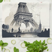 ボンジュールカラフルパリ キッチンタオル (折り畳み)