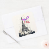ボンジュールカラフルパリ スクエアシール (封筒)
