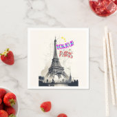 ボンジュールカラフルパリ スタンダードカクテルナプキン (インサイチュ)