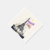 ボンジュールカラフルパリ スタンダードカクテルナプキン (角)