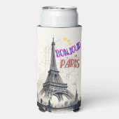 ボンジュールカラフルパリ スリム缶クーラー (Seltzer裏面)