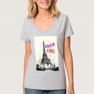 ボンジュールカラフルパリ Tシャツ