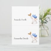 ボンジュールジンガフランスのムブルーベビーシャワー座席表 招待状 (スタンド正面)