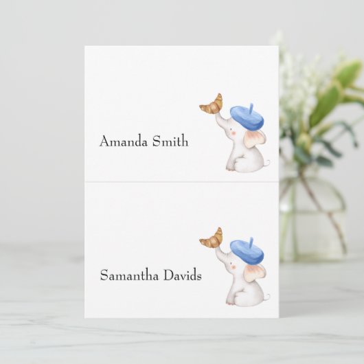 ボンジュールジンガフランスのムブルーベビーシャワー座席表 招待状 (スタンド正面)