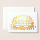 ボンジュールハイニューホームおめでとう 箔カード (封筒付き正面)