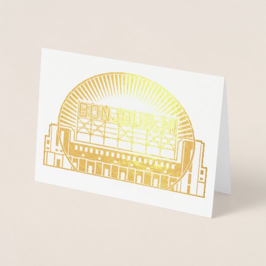 ボンジュールハイニューホームおめでとう 箔カード (正面)