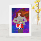 ボンジュールハイリーマリークリエイティブデザイン カード (黄色い花)