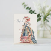 ボンジュールハローフレンドマリー・アントワネット挨拶 ポストカード (スタンド正面)