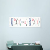 ボンジュールハローランゲージズワールドトラベルカラフル 横断幕 (トレードショー)