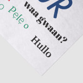 ボンジュールハローランゲージズワールドトラベルカラフル 薄葉紙 (詳細)