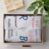 ボンジュールハローランゲージズワールドトラベルカラフル 薄葉紙 (ギフト)