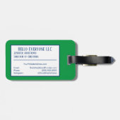 ボンジュールハローワールドトラベル言語カラフル名 ラゲッジタグ (裏面横)