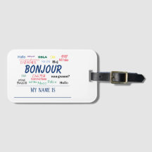 ボンジュールハローワールドトラベル言語カラフル名