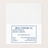 ボンジュールハローワールドトラベル言語カラフル名 名刺 (内部フラット)