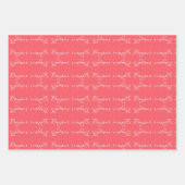 ボンジュールバラ赤とピンク ラッピングペーパーシート (正面)