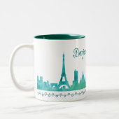 ボンジュールパリウォーターカラーシルエット ツートーンマグカップ (左)