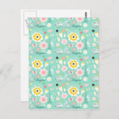 ボンジュールパリエッフェルタワーデザイン ポストカード (正面/裏面)