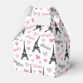 ボンジュールパリパターンパーティーの好意ボックス フェイバーボックス (正面サイド)